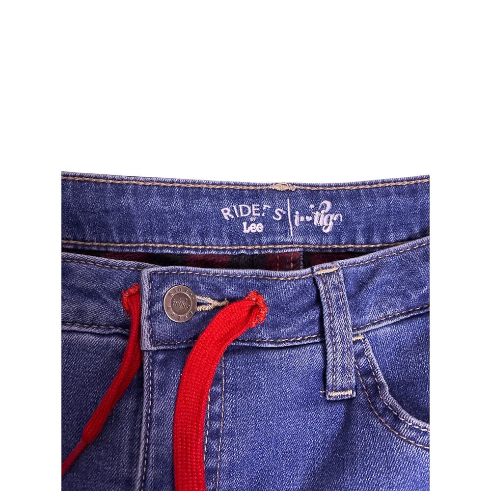 Riders by Lee Fleece Lined Jeans Womens 12 M Light Blue Denim Warm - Picture 2 of 6